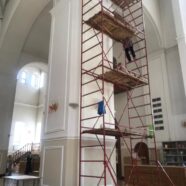 В храме святых равноапостольных Мефодия и Кирилла, учителей Словенских, г. Саранска продолжается покраска внутренних стен