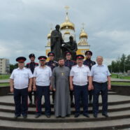 Атаман Волжского войскового казачьего общества Юрий Иванов побывал в храме святых равноапостольных Мефодия и Кирилла