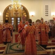 В канун Светлой субботы митрополит Саранский и Мордовский Зиновий совершил вечернее богослужение в храме святых равноапостольных Мефодия и Кирилла, учителей Словенских, г. Саранска